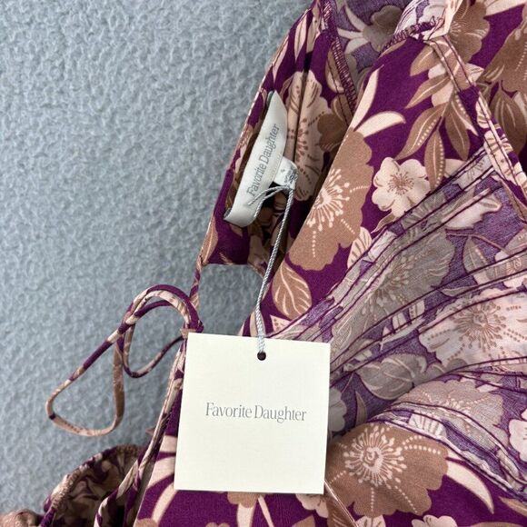 Favorite Daughter Vintage Multi Floral Puff Sleeve Maxi Dress Size 4 NWT - Picture 12 of 13